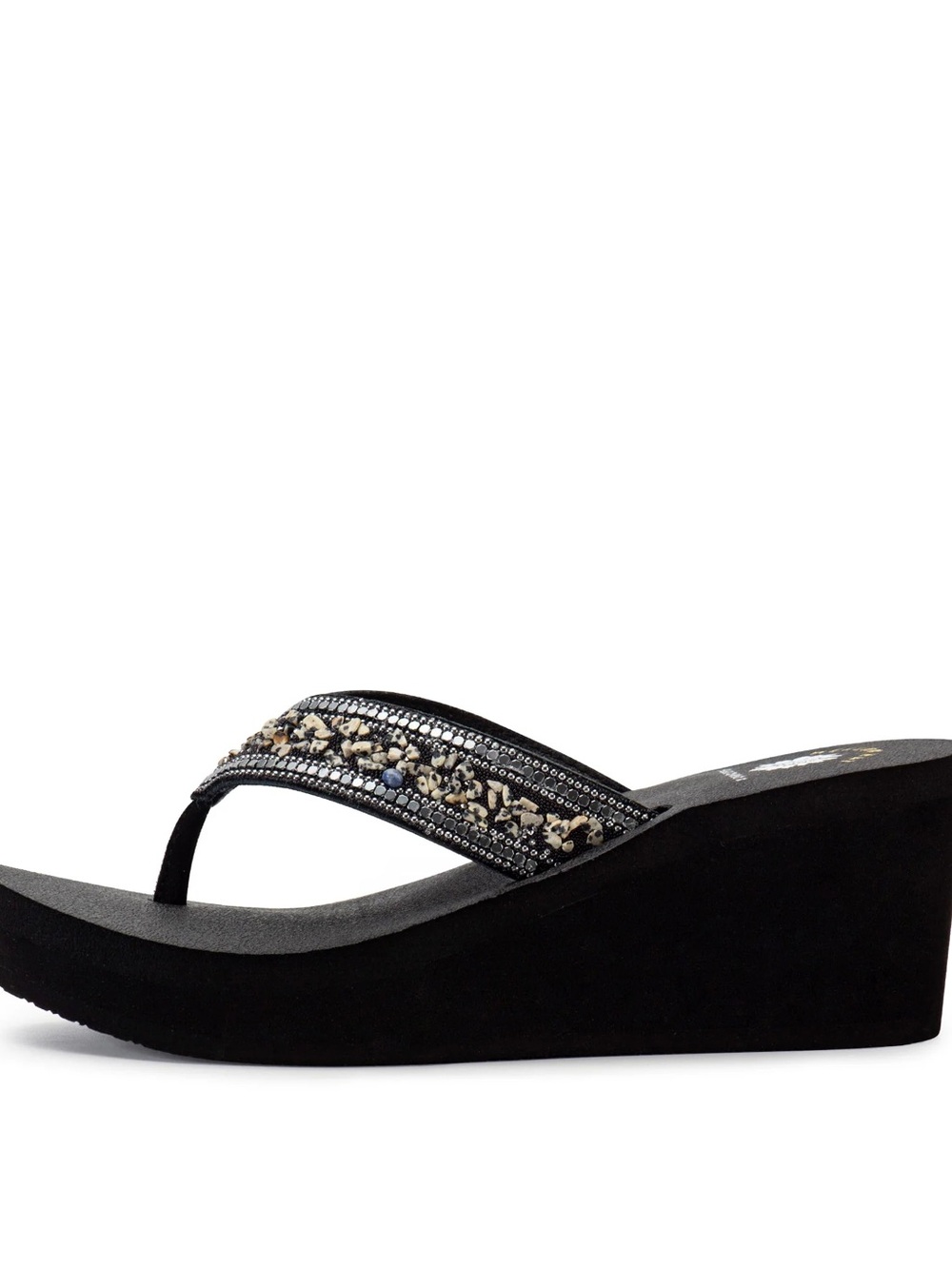Yellow Box Wilfred  Black Wedge Sandal, MEDIUM WIDTH NEW IN BOX